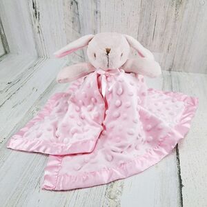 Pro Goleem Pink Bunny Rabbit Lovey Baby Security Blanket Satin 16"x16" Soother